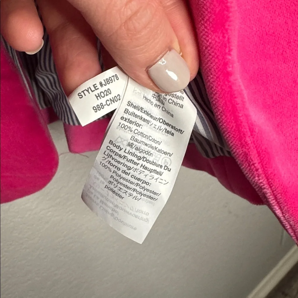 J. Crew Parke Blazer Jacket Bright Begonia Pink Velvet Sz 18 Business Statement - Picture 4 of 6